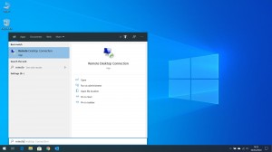 Windows 10 Start menu showing RDC search