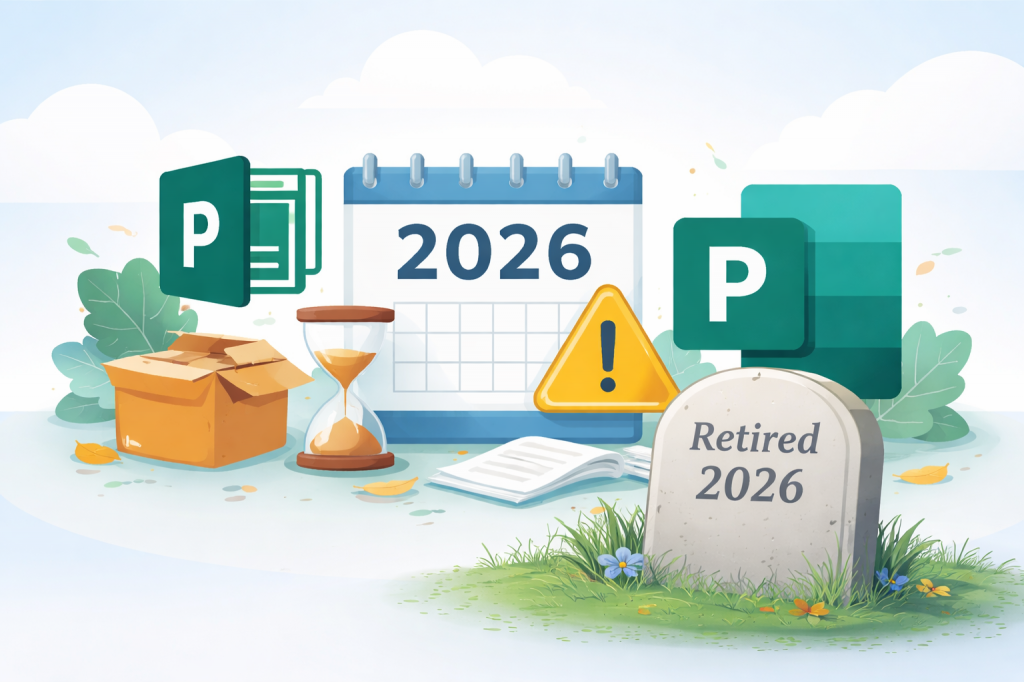 Microsoft Publisher impending retirement graphic